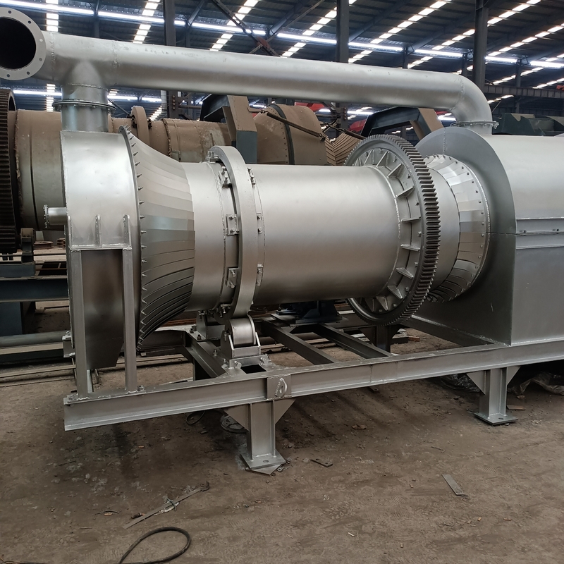 10 - 100t / H ve AC380V Güç ile Elektrikli Isıtma Döner Tamburlu Fırın Yatay / Dikey
